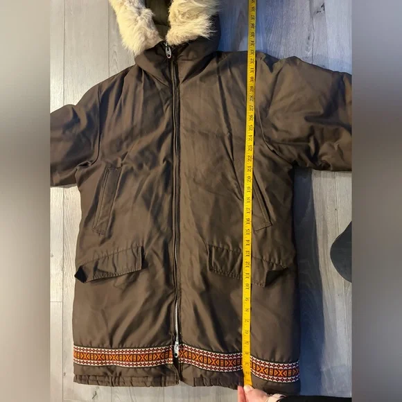 Vintage Canadian Down Parka with Fur-Trim Hood 🇨🇦 size Large - Picture 14 of 16